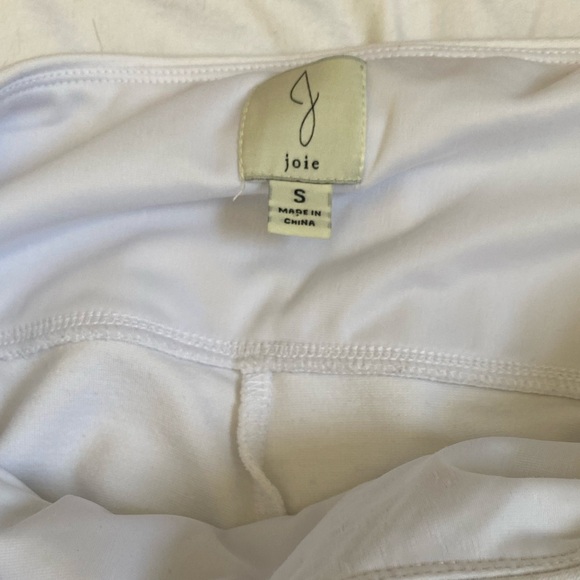 Joie White Coastal Grandma Pull On Wide Leg Jersey Cargo Pants Small Beachy Chic - Picture 10 of 15